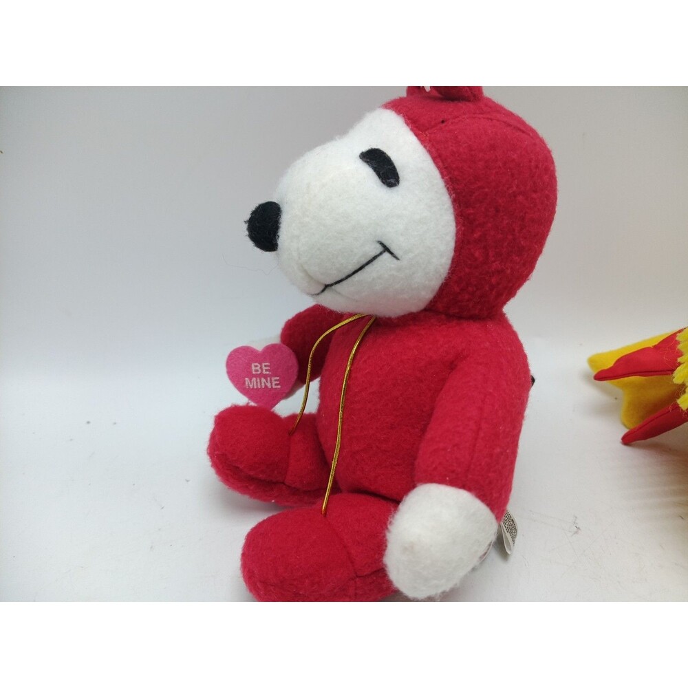 2 Peanuts Valentines Day Snoopy & Woodstock Plush Whitman's - Picture 4 of 10